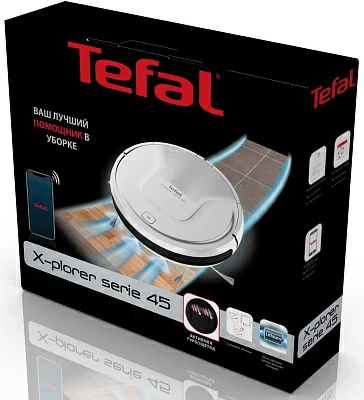 Пылесос-робот Tefal X-Plorer Serie 45 RG8227WH белый/белый