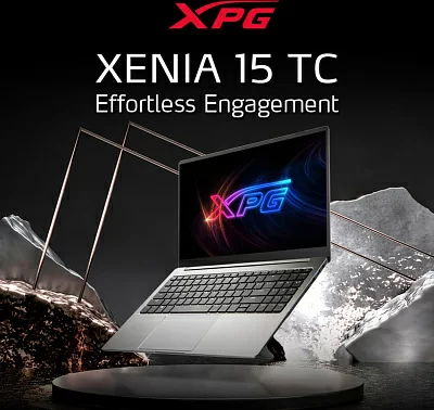 Ноутбук Adata XPG Xenia 15TC Core i7 1165G7 16Gb SSD512Gb Intel Iris Xe graphics 15.6" IPS FHD (1920x1080) Free DOS silver WiFi BT Cam (XENIATC15I7G11GXEL9-GYCRU)