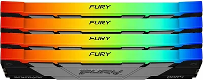 Память DDR4 4x16GB 3600MHz Kingston KF436C16RB12AK4/64 Fury Renegade RGB RTL Gaming PC4-28800 CL16 DIMM 288-pin 1.35В kit dual rank с радиатором Ret