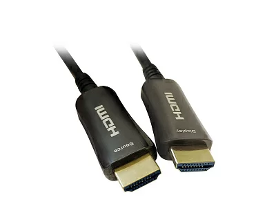 Кабель аудио-видео Digma HDMI 2.0 AOC HDMI (m)/HDMI (m) 20м. позолоч.конт. черный (BHP AOC 2.0-20)