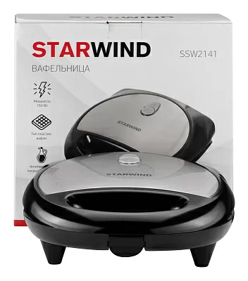 Вафельница Starwind SSW2141 750Вт черный