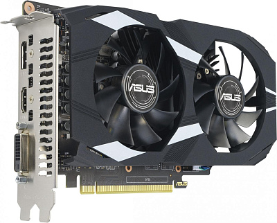 Видеокарта Asus PCI-E DUAL-GTX1650-O4GD6-P-EVO NVIDIA GeForce GTX 1650 4Gb 128bit GDDR6 1755/12000 DVIx1 HDMIx1 DPx1 HDCP Ret