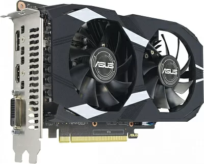 Видеокарта Asus PCI-E DUAL-GTX1650-O4GD6-P-EVO NVIDIA GeForce GTX 1650 4Gb 128bit GDDR6 1755/12000 DVIx1 HDMIx1 DPx1 HDCP Ret