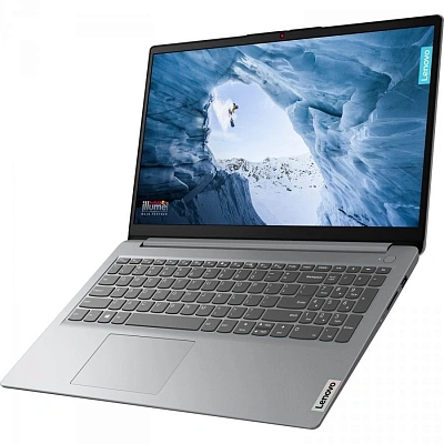 Ноутбук Lenovo IdeaPad 1 15IAU7 Core i5 1235U 8Gb SSD256Gb Intel Iris Xe graphics 15.6" IPS FHD (1920x1080) noOS grey WiFi BT Cam (82QD009NPS)