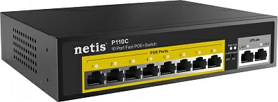 Коммутатор Netis P110C (L2) 10x100Мбит/с 8PoE+ 120W неуправляемый