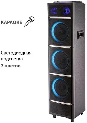 Минисистема Supra SMB-1200 черный 200Вт FM USB BT SD