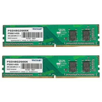 Память DDR4 2x4Gb 2666MHz Patriot PSD48G2666K Signature RTL PC4-21300 CL19 DIMM 288-pin 1.2В single rank Ret