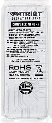 Память DDR5 16GB 4800MHz Patriot PSD516G480081S RTL PC5-38400 CL40 SO-DIMM 262-pin 1.1В dual rank Ret