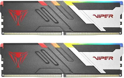 Память DDR5 2x32Gb 5200MHz Patriot PVVR564G520C40K Viper Venom RGB RTL Gaming PC5-41600 CL40 DIMM 288-pin 1.35В с радиатором Ret