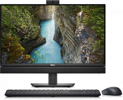 Моноблок Dell Optiplex 7410 Plus 23.8" Full HD i5 13500 (1.8) 16Gb SSD256Gb UHDG 770 CR Linux Ubuntu GbitEth WiFi BT 240W клавиатура мышь Cam серебристый 1920x1080