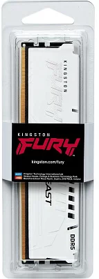 Память DDR5 32GB 6000MHz Kingston KF560C36BWE-32 Fury Beast White Expo RTL Gaming PC5-48000 CL36 DIMM 288-pin 1.35В dual rank с радиатором Ret