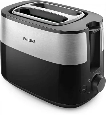 Тостер Philips HD2517/90 830Вт черный/серебристый