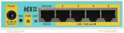 Роутер MikroTik hEX PoE lite (RB750UPR2) 10/100BASE-TX белый