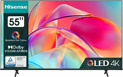 Телевизор QLED Hisense 55" 55E7KQ черный 4K Ultra HD 60Hz DVB-T DVB-T2 DVB-C DVB-S DVB-S2 USB WiFi Smart TV