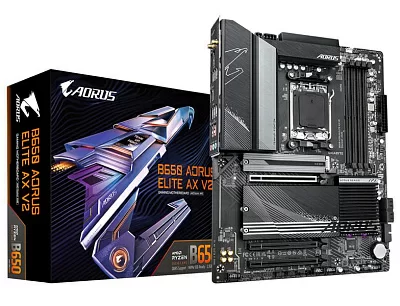 Материнская плата Gigabyte B650 A ELITE AX V2 SocketAM5 AMD B650 4xDDR5 ATX AC`97 8ch(7.1) 2.5Gg RAID+HDMI+DP