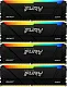 Память DDR4 4x32GB 3600MHz Kingston KF436C18BB2AK4/128 Fury Beast Black RGB RTL Gaming PC4-28800 CL18 DIMM 288-pin 1.35В dual rank с радиатором Ret