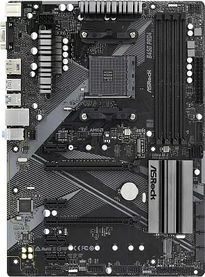 Материнская плата Asrock B450 PRO4 R2.0 Soc-AM4 AMD B450 4xDDR4 ATX AC`97 8ch(7.1) GbLAN RAID+VGA+HDMI+DP