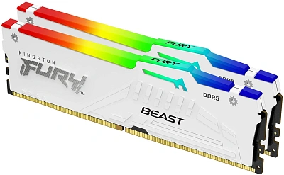 Память DDR5 2x16GB 5600MHz Kingston KF556C36BWEAK2-32 Fury Beast RGB RTL Gaming PC5-44800 CL36 DIMM 288-pin 1.25В kit single rank с радиатором Ret