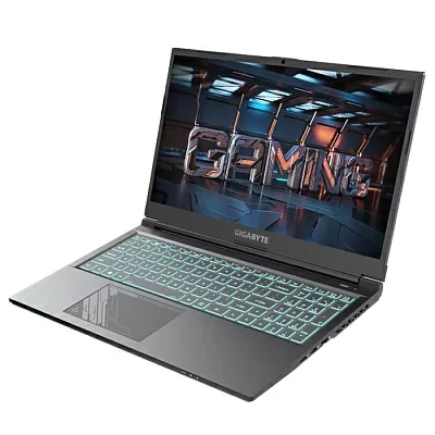 Ноутбук Gigabyte G5 Core i7 12650H 16Gb SSD512Gb NVIDIA GeForce RTX4050 6Gb 15.6" IPS FHD (1920x1080) Free DOS black WiFi BT Cam (MF5-G2KZ353SD)