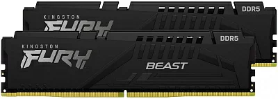 Память DDR5 2x16Gb 5200MHz Kingston KF552C40BBK2-32 Fury Beast RTL Gaming PC5-41600 CL40 DIMM 288-pin 1.25В kit single rank с радиатором Ret