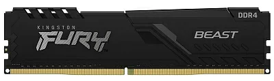 Память DDR4 8Gb 3733MHz Kingston KF437C19BB/8 Fury Beast Black RTL Gaming PC4-29800 CL19 DIMM 288-pin 1.35В single rank с радиатором Ret