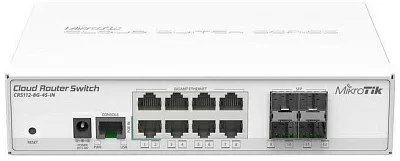 Коммутатор MikroTik CRS112-8G-4S-IN (L3) 8x1Гбит/с 4SFP управляемый