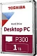 Жесткий диск Toshiba SATA-III 1Tb HDWD110UZSVA Desktop P300 (7200rpm) 64Mb 3.5"