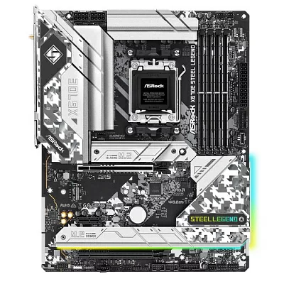 Материнская плата Asrock X670E STEEL LEGEND SocketAM5 AMD X670 4xDDR5 ATX AC`97 8ch(7.1) 1 x 2.5Gigabit + Gigabit Ethernet RAID+HDMI+DP