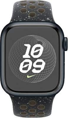 Смарт-часы Apple Watch Series 9 A2978 41мм OLED корп.темная ночь Nike Sport Band рем.темная ночь разм.брасл.:130-180мм (MR9L3LL/A/MUUN3AM/A)