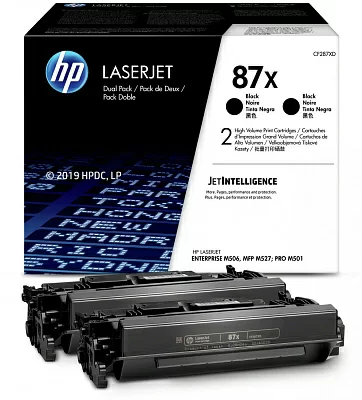 Картридж лазерный HP 87X CF287XD черный двойная упак. (36000стр.) для HP LJ Ent M506/M527