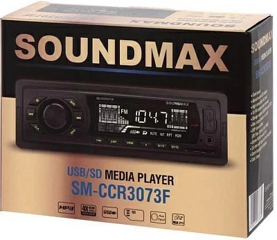 Автомагнитола Soundmax SM-CCR3073F 1DIN 4x45Вт (SM-CCR3073F(ЧЕРНЫЙ)\G)