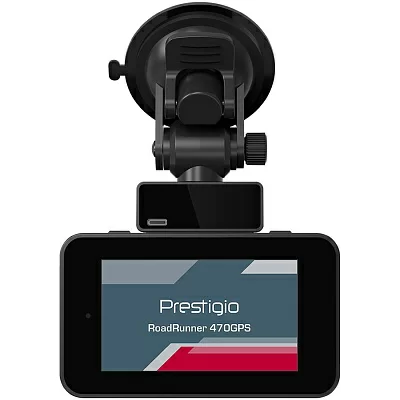 Видеорегистратор Prestigio RoadRunner 470GPS черный 5Mpix 1440x2560 1080p 140гр. GPS NTK96670